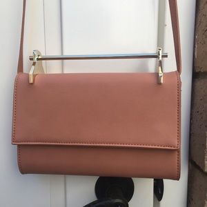 Gorgeous mauve tan and gold purse!